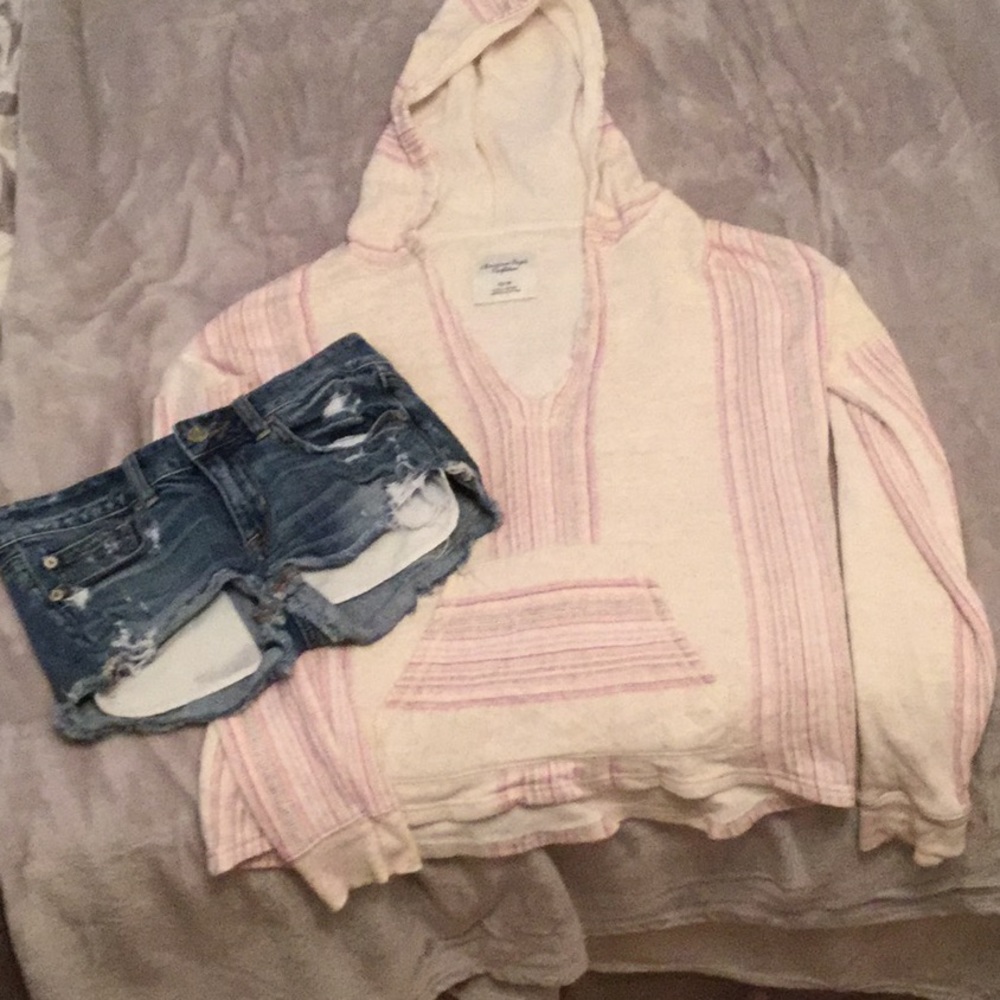 Boho style multicolored hoodie